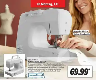 Lidl Silvercrest Nähmaschine „carina” Angebot