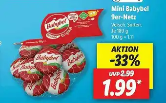 Lidl Mini Babybel 9er-netz Angebot