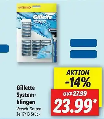 Lidl Gillette Systemklingen Angebot