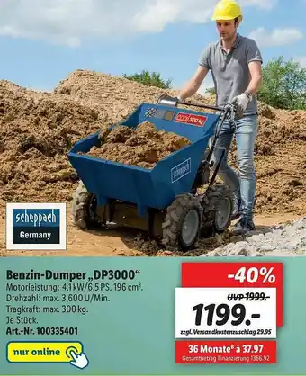 Lidl Scheppach Benzin-dumper Dp3000 Angebot