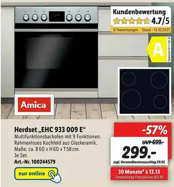 Lidl Amica Herdset „ehc 933 009 E” Angebot