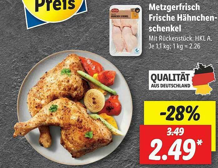 Metzgerfrisch Frische Hähnchenschenkel Angebot bei Lidl