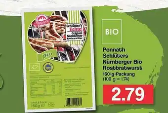 Famila Nord West Ponnath Schlüters Nürnberger Bio Rostbratwurst Angebot