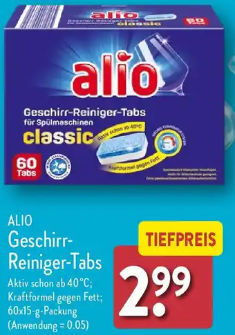 Aldi Nord ALIO Geschirr Reiniger-Tabs Angebot