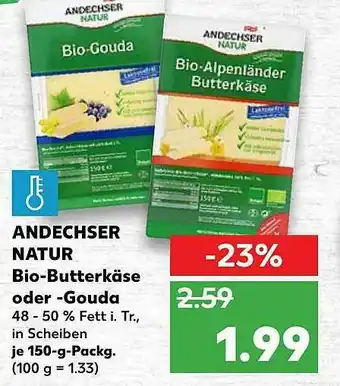 Kaufland Andechser Natur Bio-butterkäse Oder -gouda Angebot