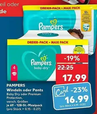 Kaufland Pampers Windeln Oder Pants Angebot