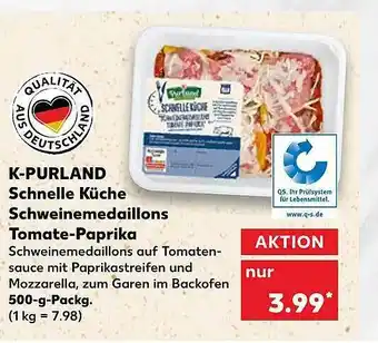 Kaufland K-purland Schnelle Küche Schweinemedaillons Tomate-paprika Angebot