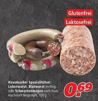 Marktkauf Hausmacher Spezialitäten: Leberwurst Blutwurst Oder Schwartenmagen Angebot