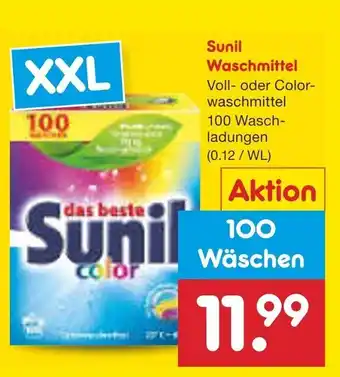 Netto Marken-Discount Sunil Waschmittel 100 Wäschen Angebot