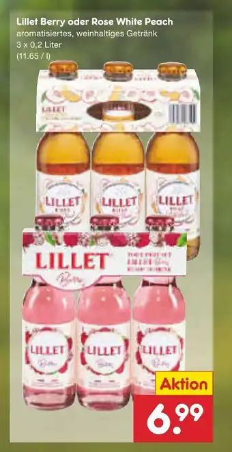 Netto Marken-Discount Lillet Berry oder Rose White Peach 3 x 0,2 Liter Angebot