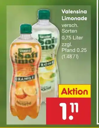 Netto Marken-Discount Valensina Limonade 0,75 Liter Angebot