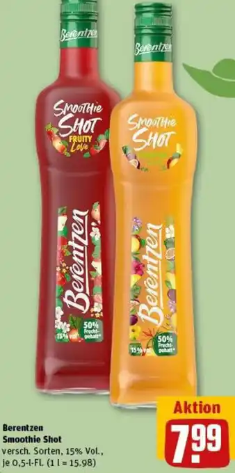 REWE Berentzen Smoothie Shot 0,5 L-Fl. Angebot