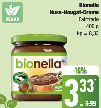 Edeka Bionella Nuss-Nougat-Creme 400 g Angebot