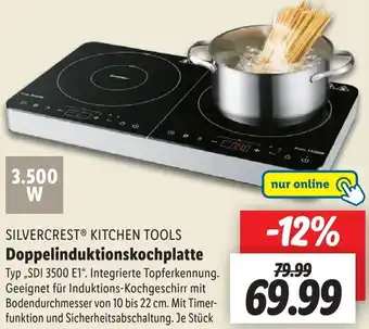 Lidl SILVERCREST KITCHEN TOOLS Doppelinduktionskochplatte „SDI 3500 E1" Angebot