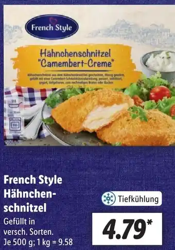 Lidl French Style Hähnchenschnitzel 500 g Angebot