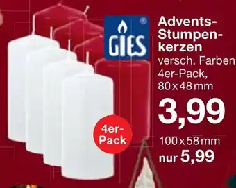 Jawoll Advents Stumpenkerzen Angebot