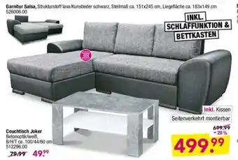 Möbel Boss Garnitur Salsa oder Couchtisch Joker Angebot