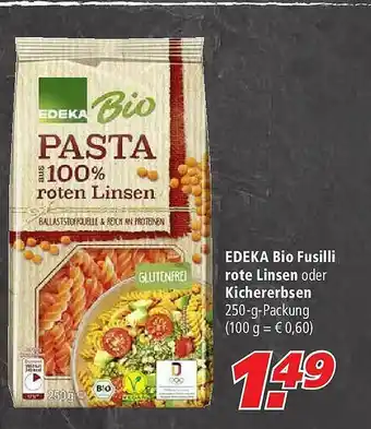 Marktkauf Edeka Bio Fusilli Rote Linsen Oder Kichererbsen Angebot