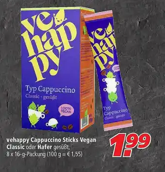 Marktkauf Vehappy Cappuccino Sticks Vegan Classic Oder Hafer Angebot