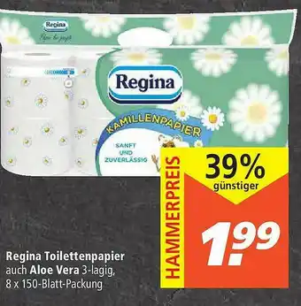 Marktkauf Regina Toilettenpapier Auch Aloe Vera Angebot