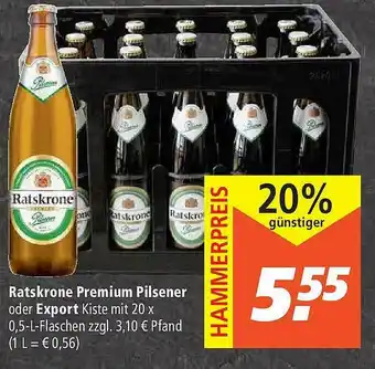 Marktkauf Ratskrone Premium Pilsener Oder Export Angebot