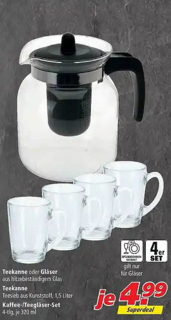 Marktkauf Teekanne Oder Gläser Geekanne Kaffee- Teegläser-set Angebot