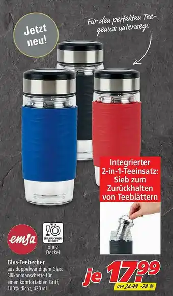 Marktkauf Glas-teebecher Emsa Angebot