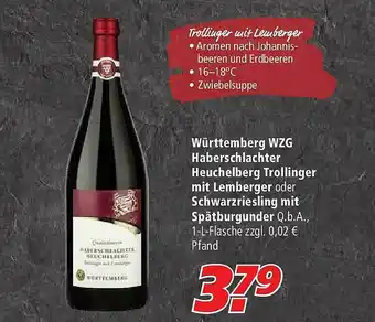 Marktkauf Württemberg Wzg Haberschlachter Heuchelberg Trollinger Mit Lemberger Oder Schwarzriesling Mit Spätburgunder Angebot