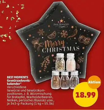 PENNY Best Moments Gewürzadventskalender Angebot