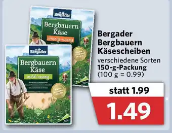 Combi Bergader Bergbauern Käsescheiben 150g Angebot