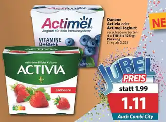 Combi Danone Activia oder Actimel Joghurt 4x110-4x125g Angebot