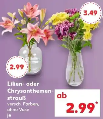 Kaufland Lilien oder Chrysanthemenstrauß Angebot
