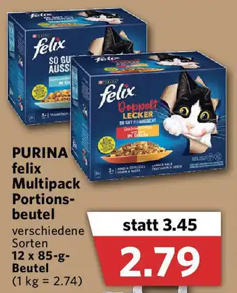 Combi Purina Felix Multipack Portionsbeutel 12x85g Beutel Angebot