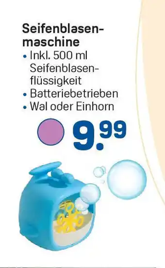 Rossmann Seifenblasenmaschine Angebot