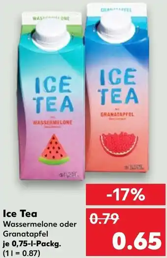 Kaufland Ice Tea 0,75 L Packg. Angebot
