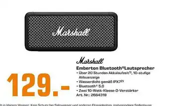 Saturn Marshall EmbertonBluetooth Lautsprecher Angebot