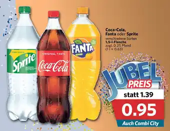 Combi Coca Cola , Fanta, oder Sprite  1,5L Angebot