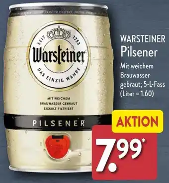 Aldi Nord WARSTEINER Pilsener 5 L Fass Angebot