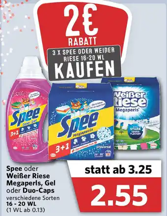 Combi Spee oder Weißer Riese Megaperls, Gel oder Duo Caps Angebot