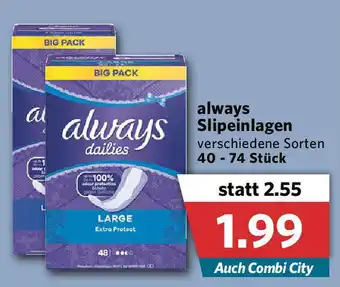 Combi Always Slipeinlagen Angebot