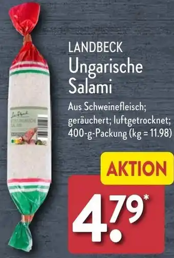 Aldi Nord LANDBECK Ungarische Salami 400 g Packung Angebot