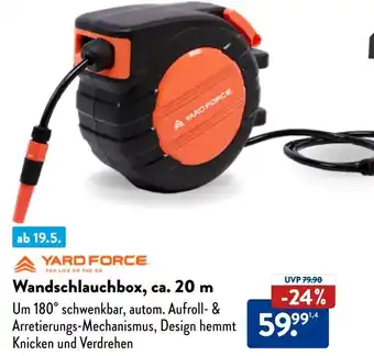 Aldi Nord YARD FORCE Wandschlauchbox, ca. 20 m Angebot