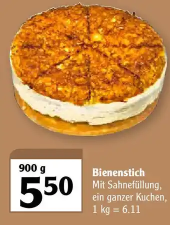 Globus Bienenstich 900g Angebot