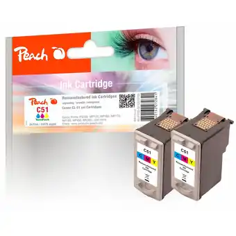 Netto Marken-Discount Peach C51 C 2 Druckköpfe XL 2*col ersetzt Canon CL-51C*2, 0618B001 für z.B. Canon Pixma MP 170, Canon Pixma IP 2200, Canon Pi Angebot