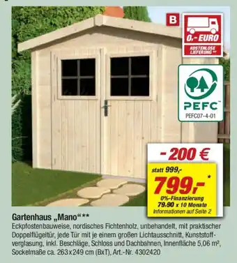 toom Baumarkt Gartenhaus,,Mano" Angebot