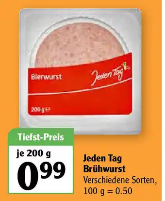 Globus Jeden Tag Brühwurst 200g Angebot