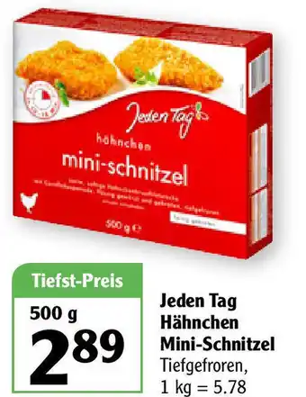 Globus Jeden Tag Hähnchen Mini Schnitzel 500g Angebot