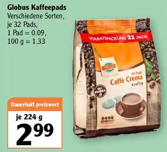 Globus Globus Kaffeepads 224g Angebot