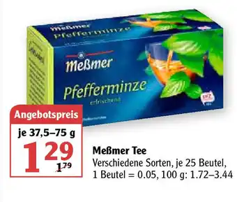 Globus Meßmer Tee 37,5-75G Angebot