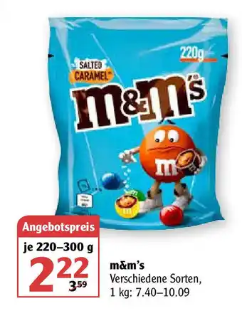 Globus m&m's 220-300g Angebot